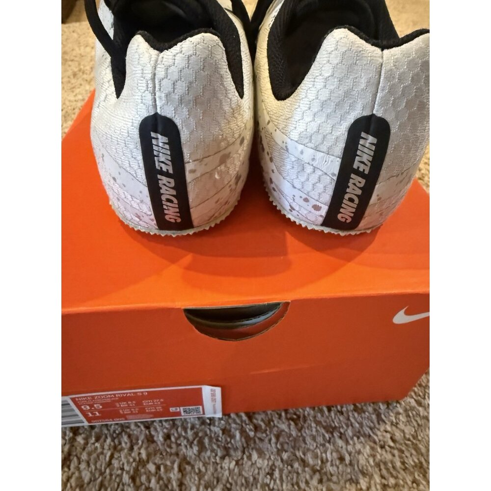 Nike Zoom Rival S 9.5Track Field Sprint Spike Racing Shoe -Black White -Women 11 - Picture 3 of 7